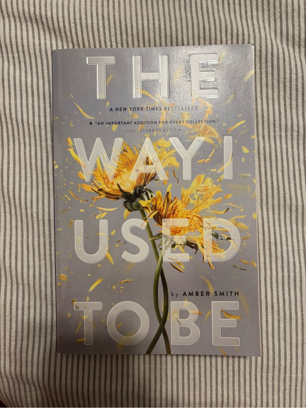 The Way I Used to Be paperback by Amber Smith - Yellow Floral Cover